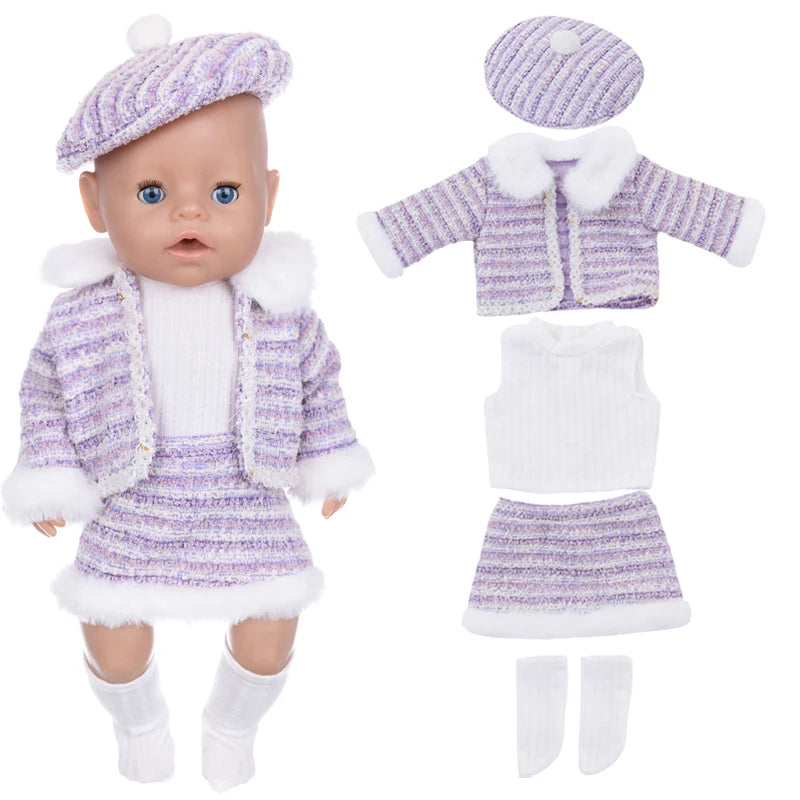 18 Inch Girl Coat Dress Baby Doll Gift Toys Clothes