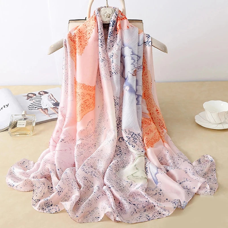 180X90cm Women Four Seasons Bandanna Designs Square Wrap Shawl Scarf Scarves kgL5