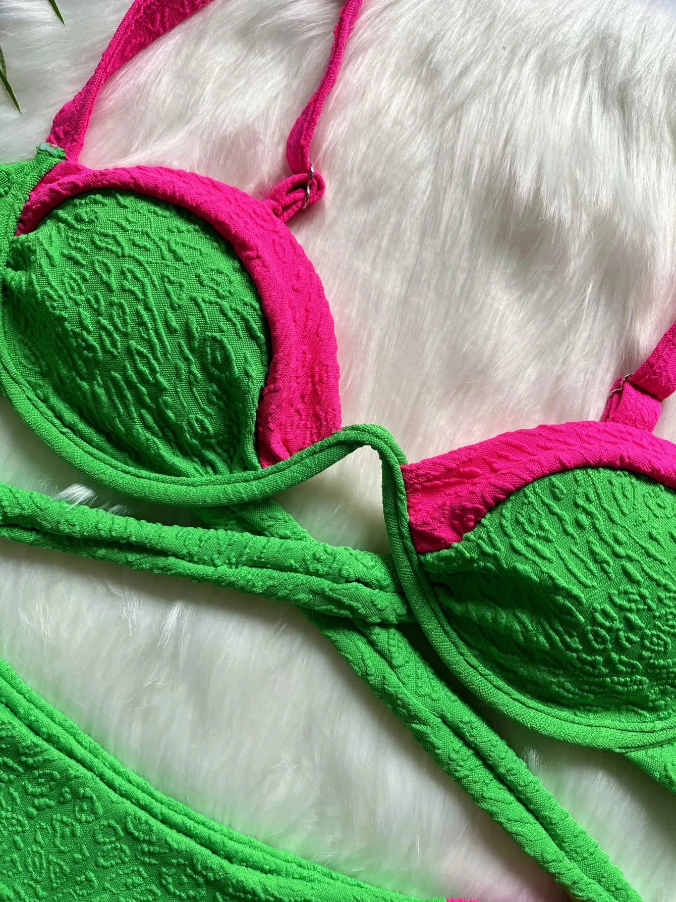 Sexy Green Patchwork Bikini Push Up Underwire Micro Swimsuit Brazilian Bathing Thong Suits