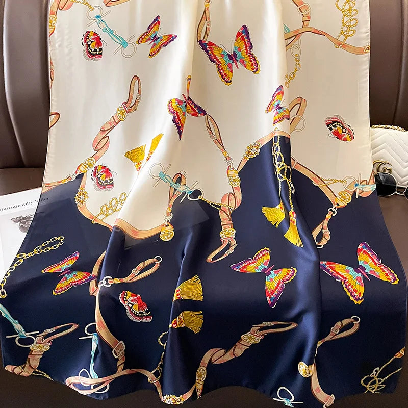 180X90CM Women Four Seasons Bandanna Designs Square Wrap Shawl Scarf Scarves Skg3