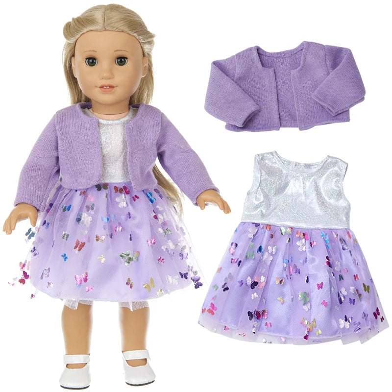18 Inch Girl Coat Dress Baby Doll Gift Toys Clothes