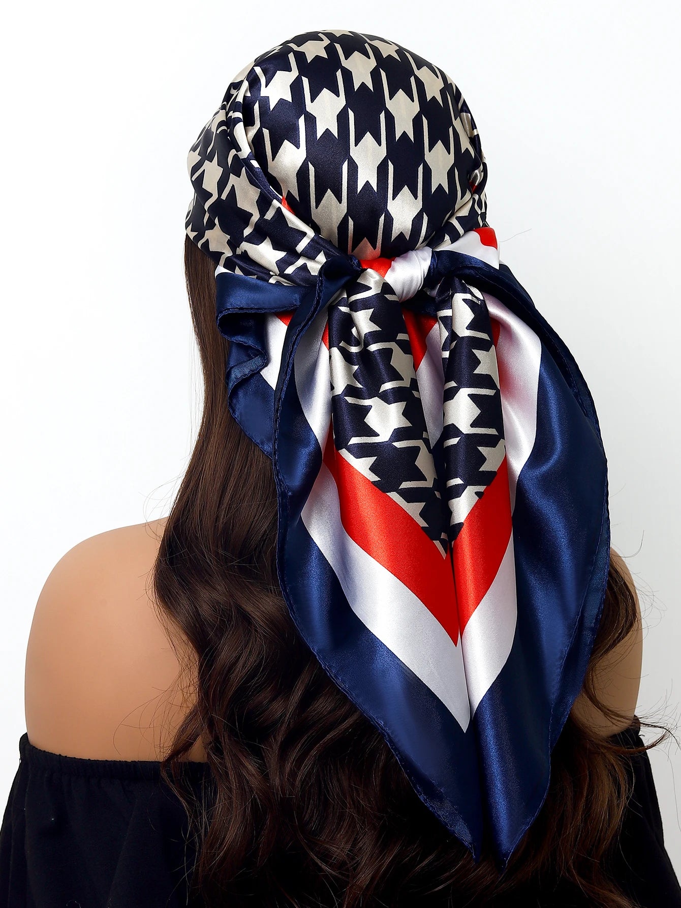 90cm Women Four Seasons Square Silk Satin Bandana Wrap Shawl Scarves Scarfs Sqk2