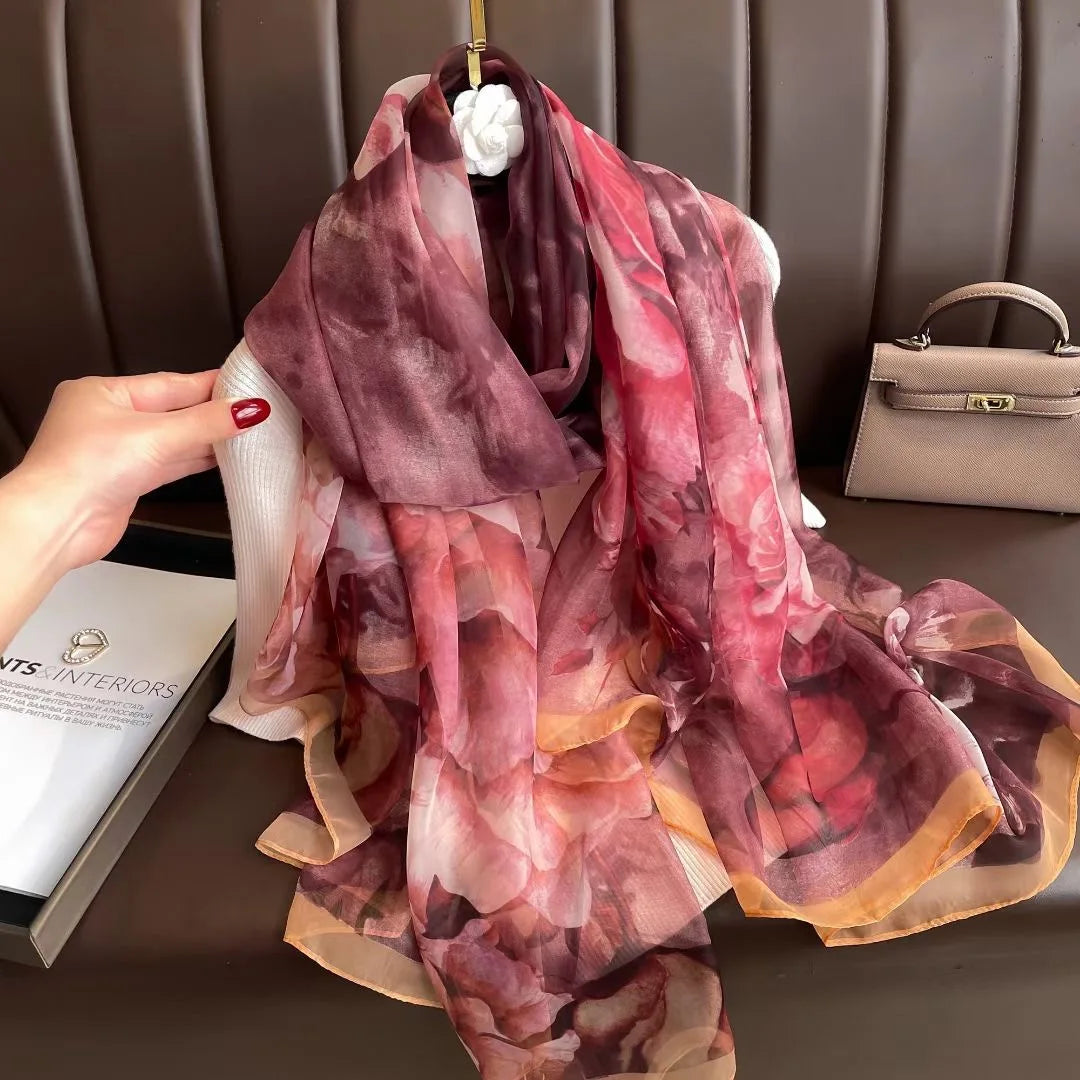 180X90cm Women Four Seasons Bandanna Designs Square Wrap Shawl Scarf Scarves kgL7