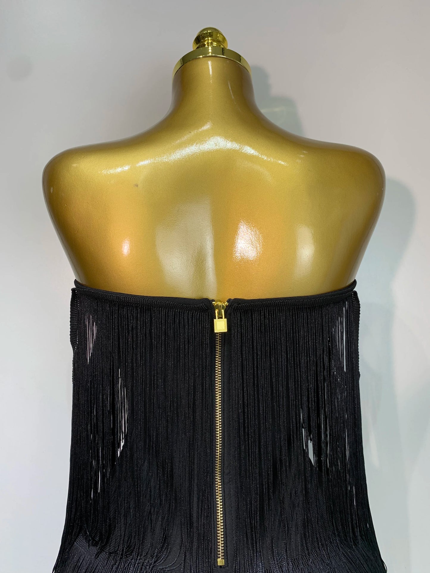 Sexy Strapless Tassel Off Shoulder Bandage Celebrity Evening Party Mini Birthday Dress