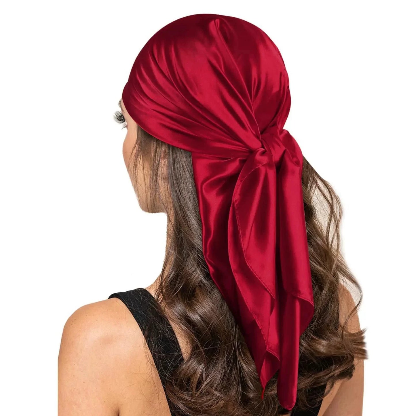 90*90cm Women Satin Silk Scarf Top Headwraps Bandana Wrap Shawl Scraves