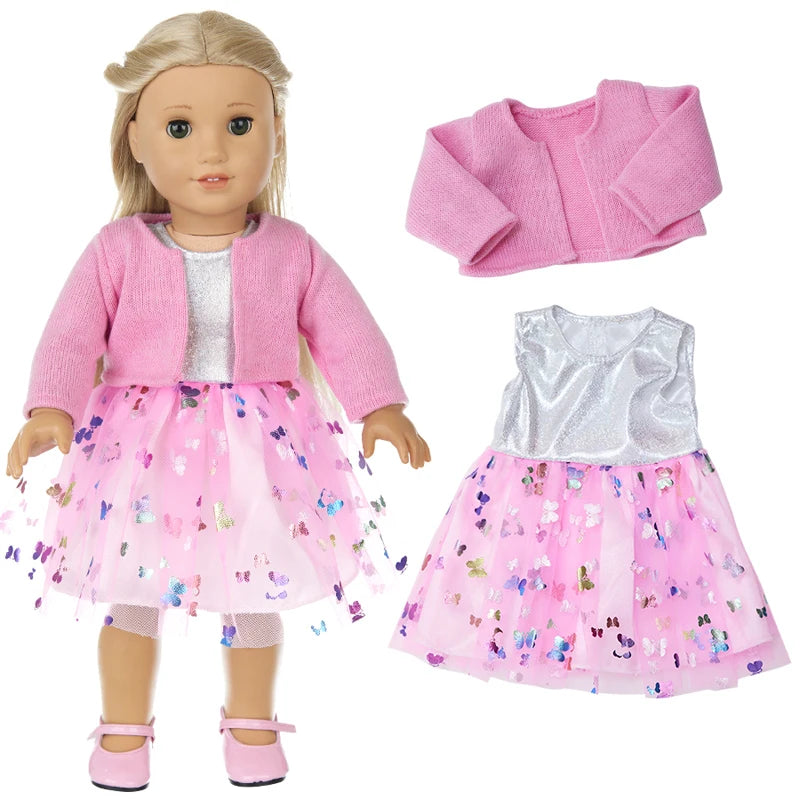 18 Inch Girl Coat Dress Baby Doll Gift Toys Clothes
