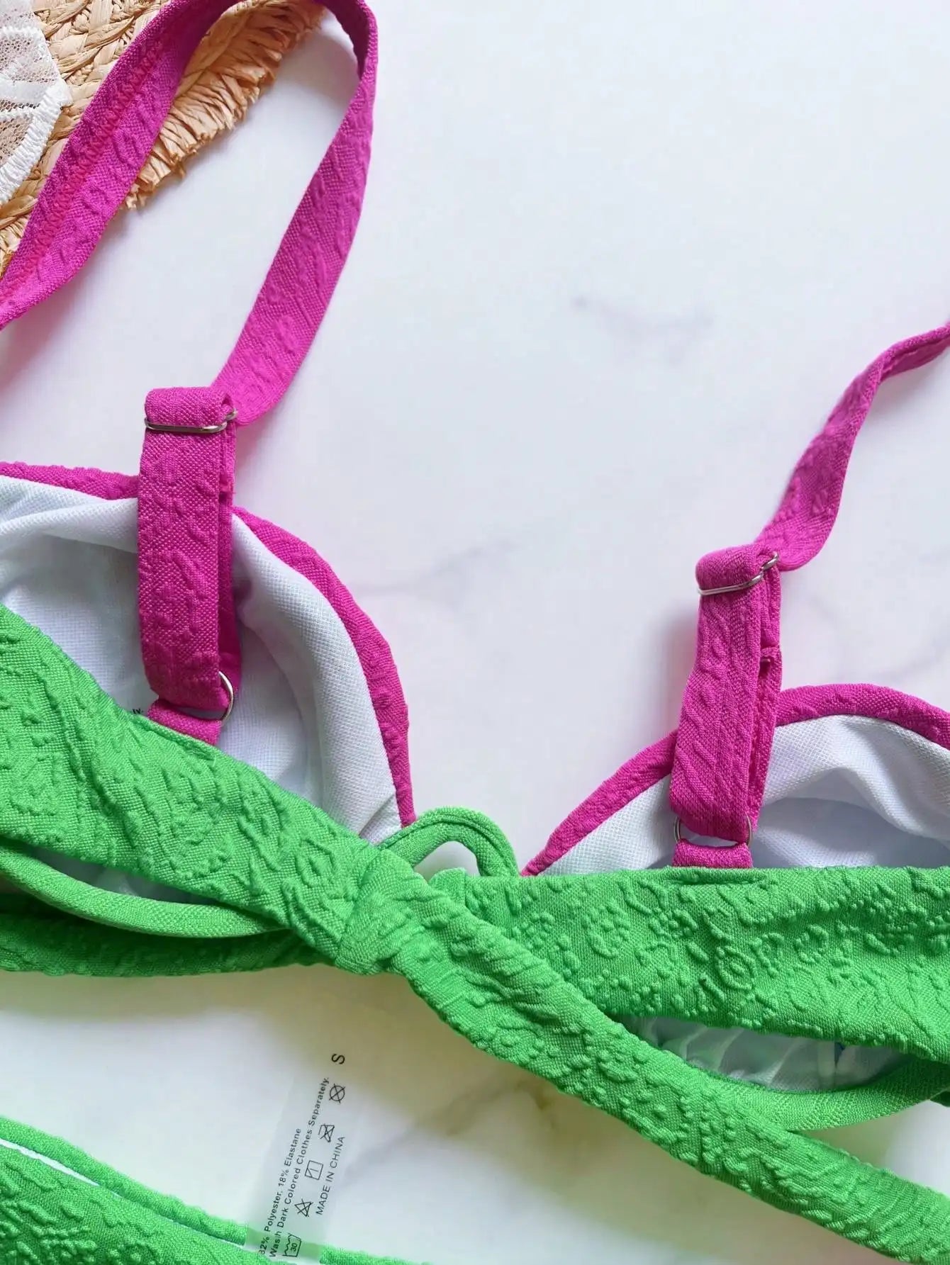 Sexy Green Patchwork Bikini Push Up Underwire Micro Swimsuit Brazilian Bathing Thong Suits