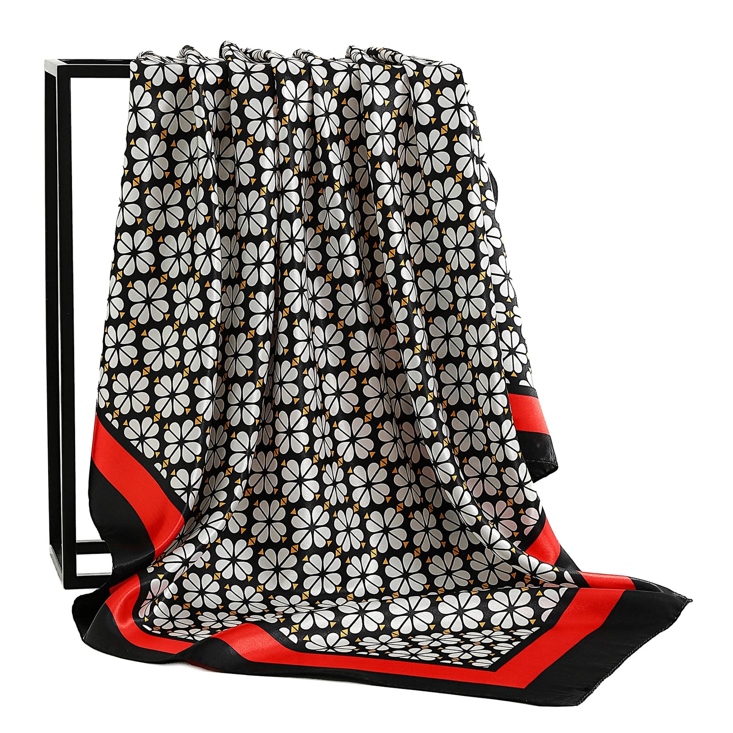 90*90cm Vintage Flowers Women Four Seasons Bandanna Designs Square Wrap Shawl Scarf Scarves fk3