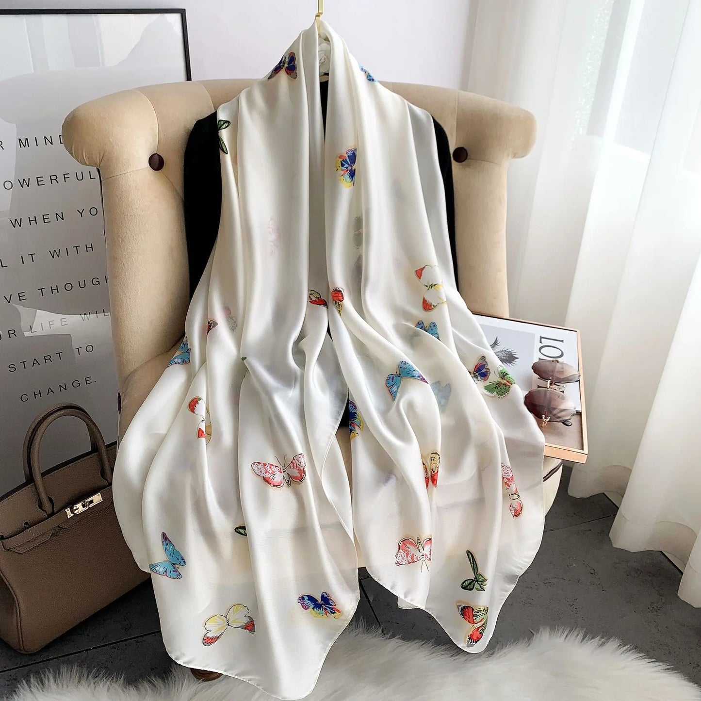 180X90cm Women Four Seasons Bandanna Designs Square Wrap Shawl Scarf Scarves kgL8