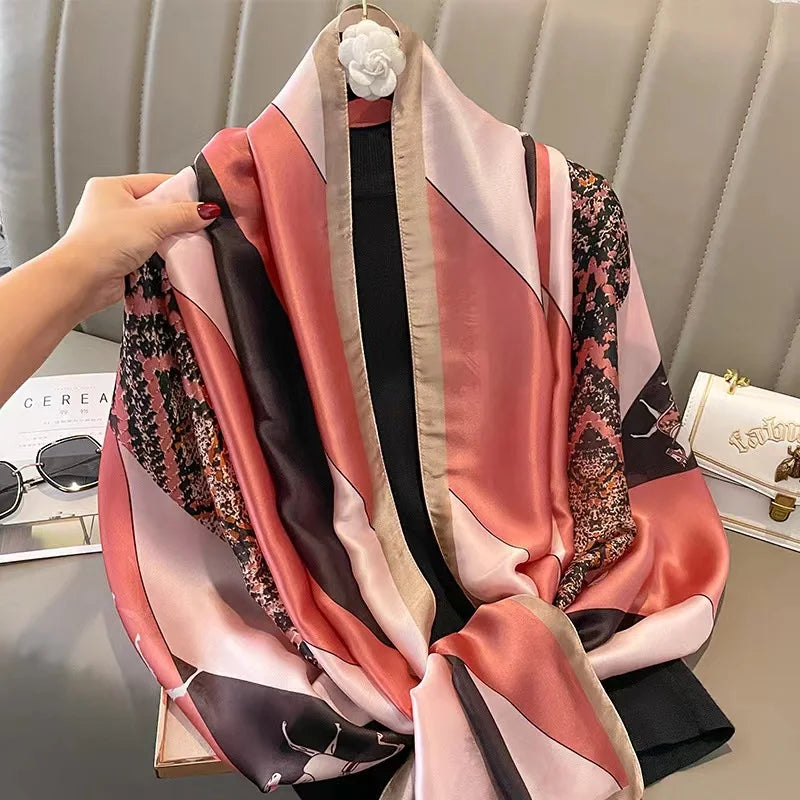 180X90cm Women Four Seasons Bandanna Designs Square Wrap Shawl Scarf Scarves kgL5