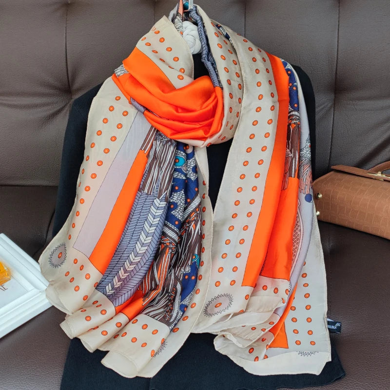 180X90cm Women Four Seasons Bandanna Designs Square Wrap Shawl Scarf Scarves kgL2