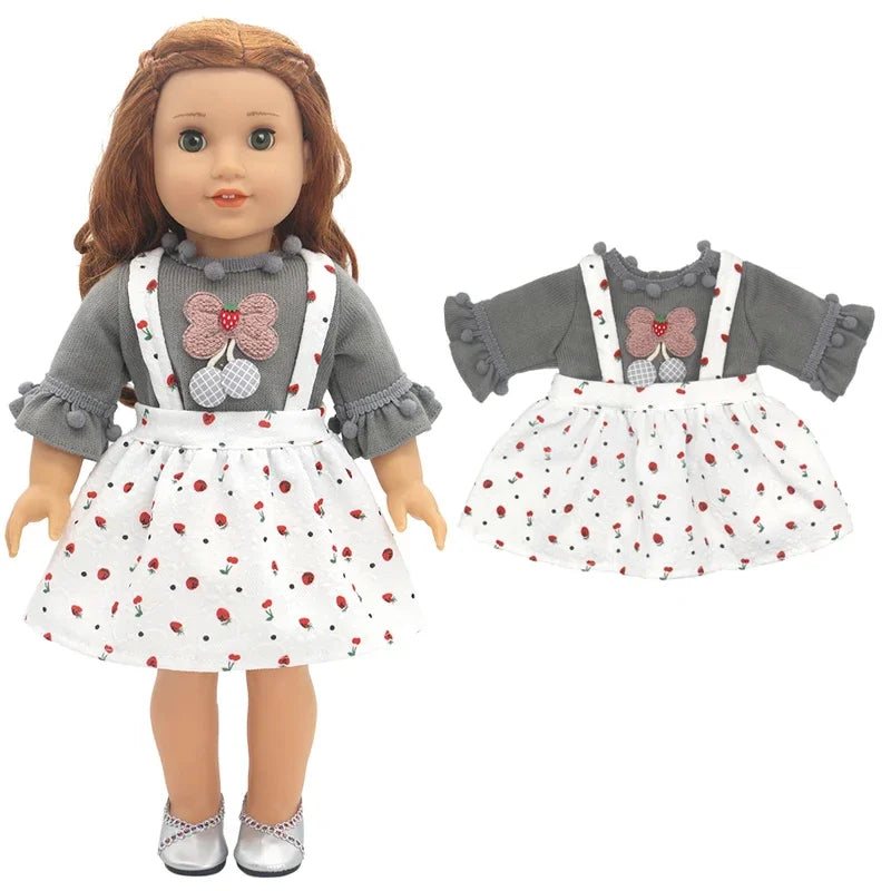 18 Inch 43cm Baby American Og Girl Doll Toys Costume Clothes