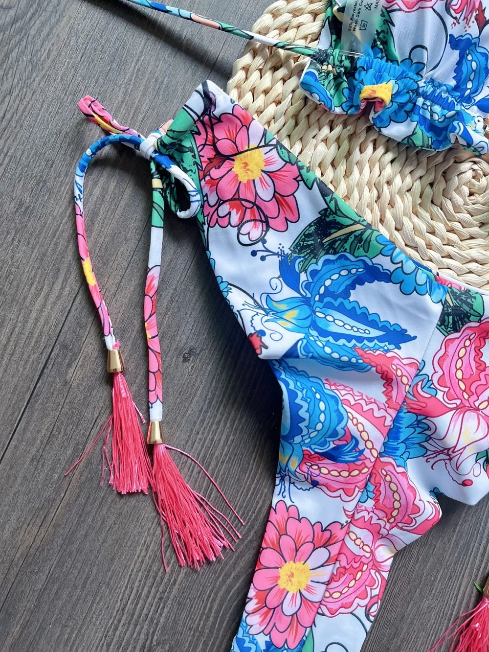 Sexy Print Bandage Bikini Swimsuit Two-piece Triangle Swimwear Bathing Brazilian Suit