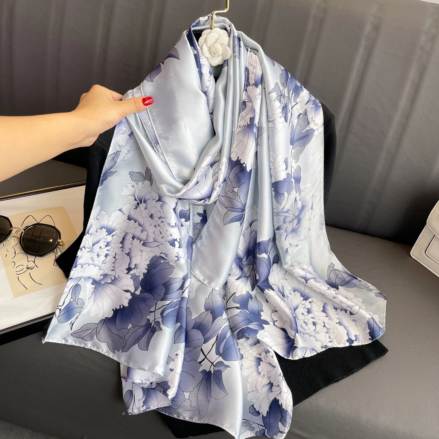 180X90cm Women Four Seasons Bandanna Designs Square Wrap Shawl Scarf Scarves kgL5