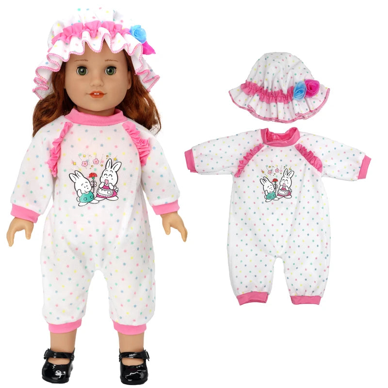 43cm Baby Doll Clothes 18 Inch American OG Girl Outfit Toys Wear d