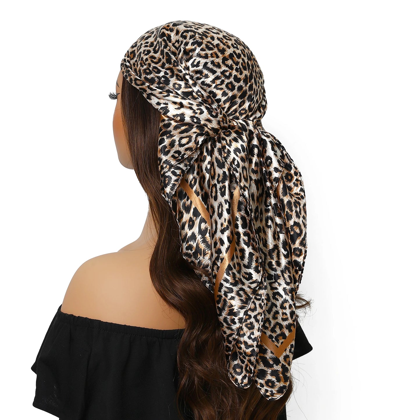 90cm Women Four Seasons Square Silk Satin Bandana Wrap Shawl Scarves Scarfs kfy1