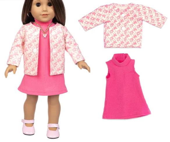 18 Inch Girl Coat Dress Baby Doll Gift Toys Clothes