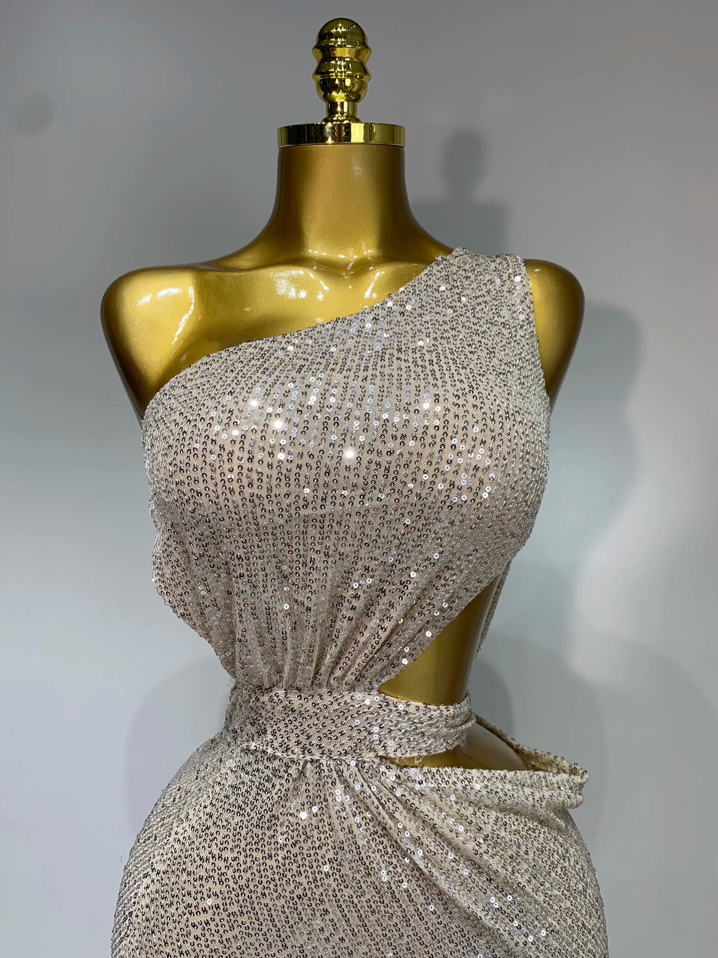 Sexy One Shoulder Long Designer Split Evening Party Birthday Dress