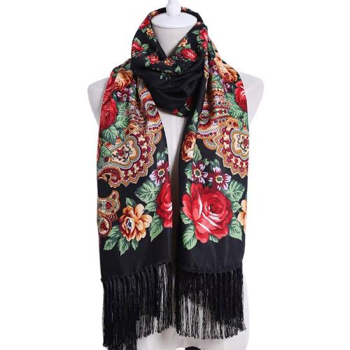 70x170cm Women Fashion Embroidery Shawls Scarf Pashmina Flower Printed Wraps Scarves