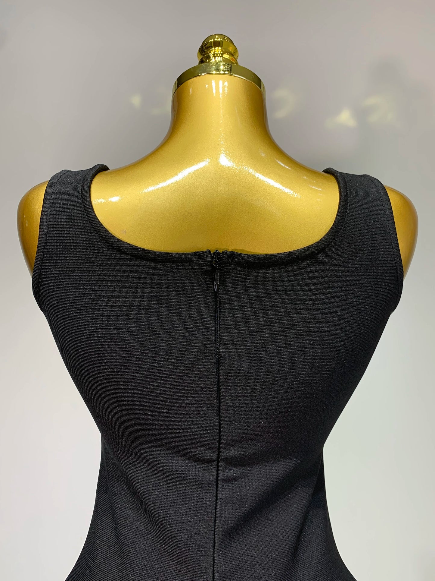 Women Spaghetti Strap Bodycon Short Black Pleated Ruffle Hem Sleeveless Evening Party Cocktail Birthday Dress