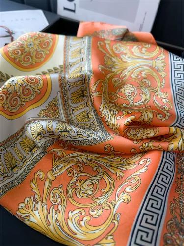 Women Silk Feeling Design Satin Square Scarf Wrap Shawl Scarves