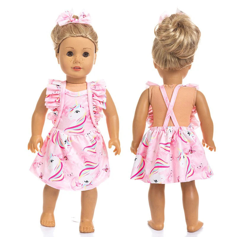 43cm Baby Doll Clothes 18 Inch American OG Girl Outfit Toys Wear d