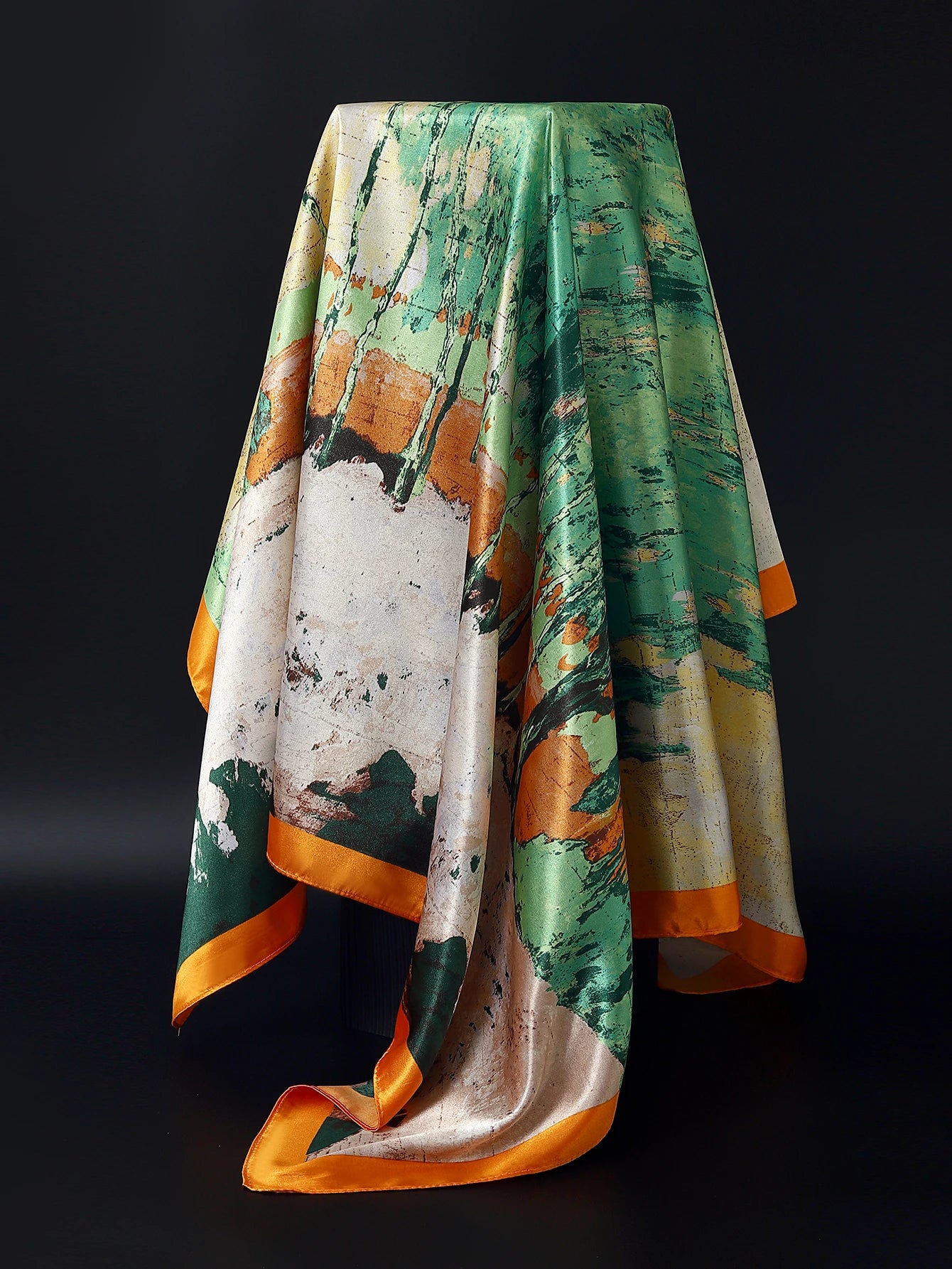 90cm Women Four Seasons Square Silk Satin Bandana Wrap Shawl Scarves Scarfs Sqk2