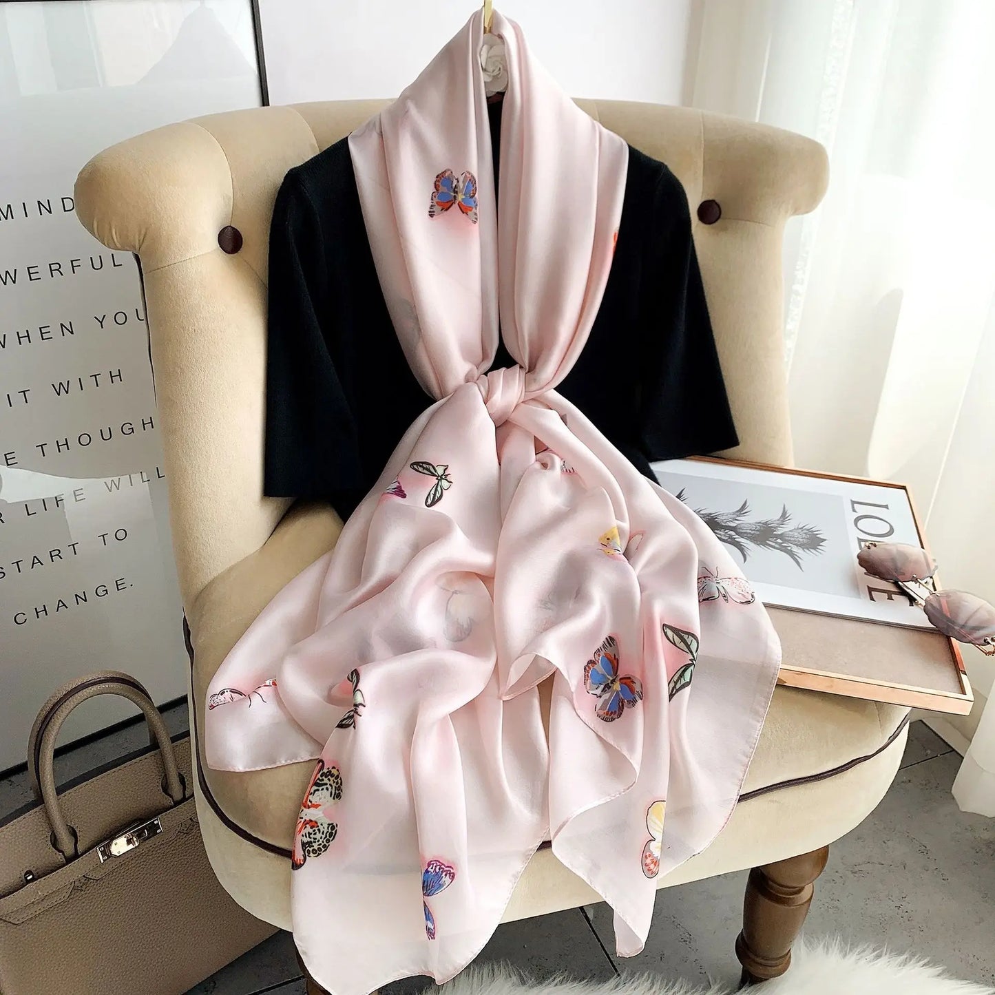 180X90cm Women Four Seasons Bandanna Designs Square Wrap Shawl Scarf Scarves kgL8