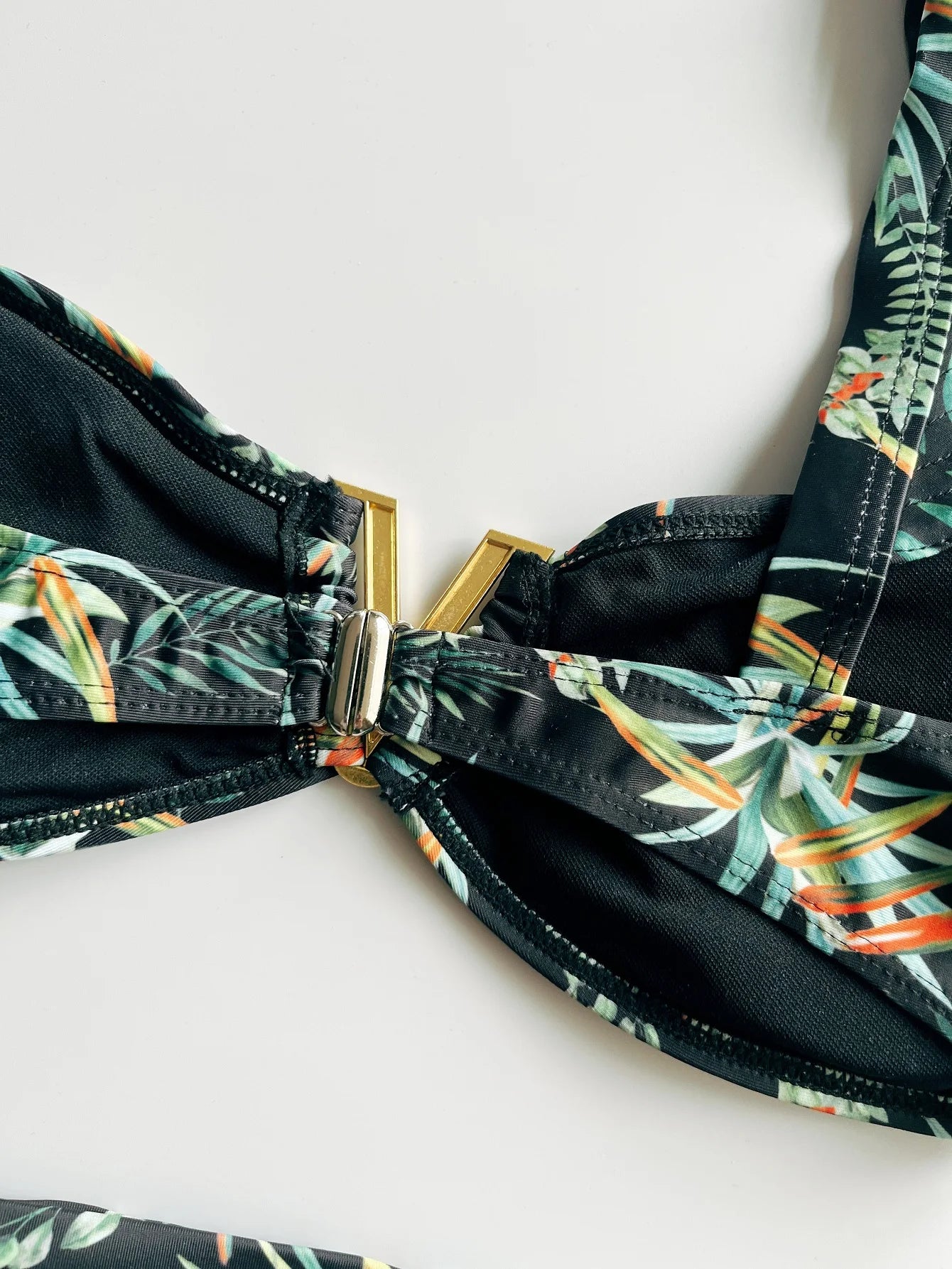 Two-Pieces Sexy Floral Push-Up Strappy Ruffles Bandage Bikini Swimsuit Swimwear Bathing Suit