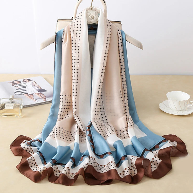 180X90cm Women Four Seasons Bandanna Designs Square Wrap Shawl Scarf Scarves kgL5
