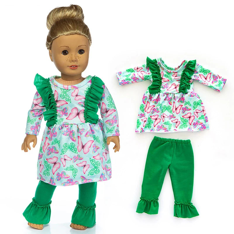18 Inch 43cm Baby American Og Girl Doll Toys Costume Clothes