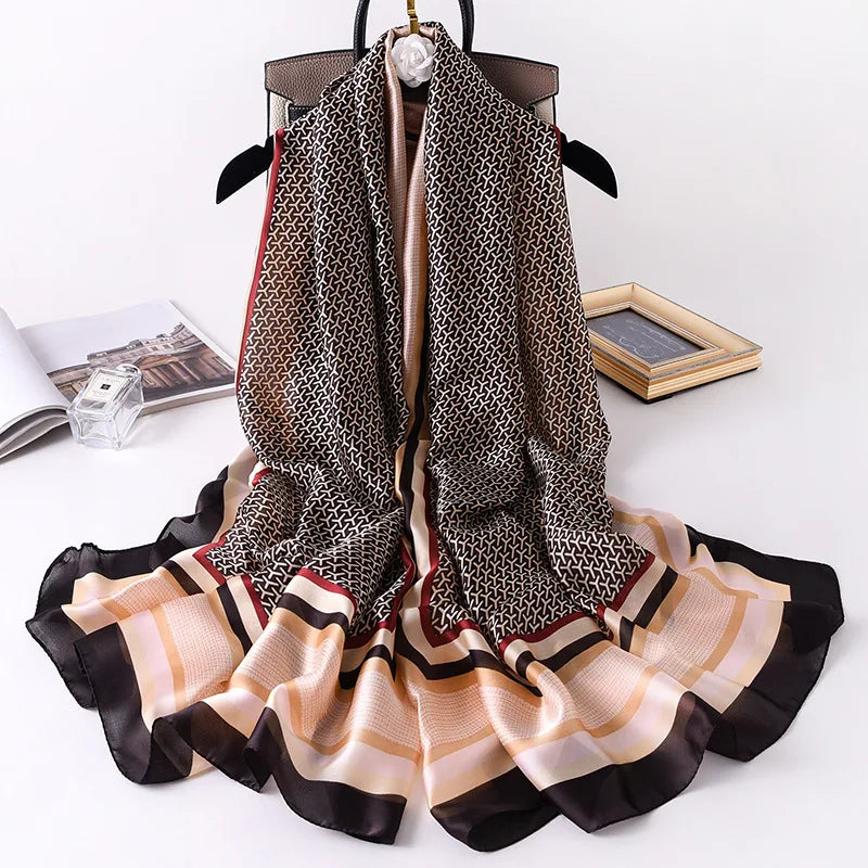 180X90cm Women Four Seasons Bandanna Designs Square Wrap Shawl Scarf Scarves kgL8