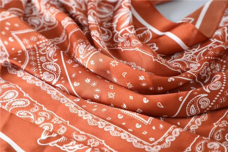 70cm Women Fashion Floral Print Square Silk Scarf Satin Shawl Wrap Scarves