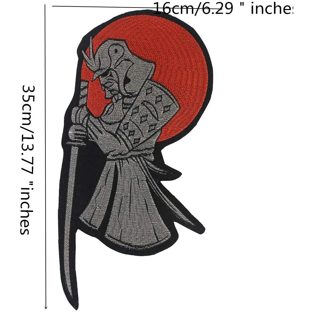 Japan Samurai Embroidery Double Sword Vikings Warrior Military Armband Tactical Emblem Patch Appliques Iron on Patches Badge Clothes Sewing