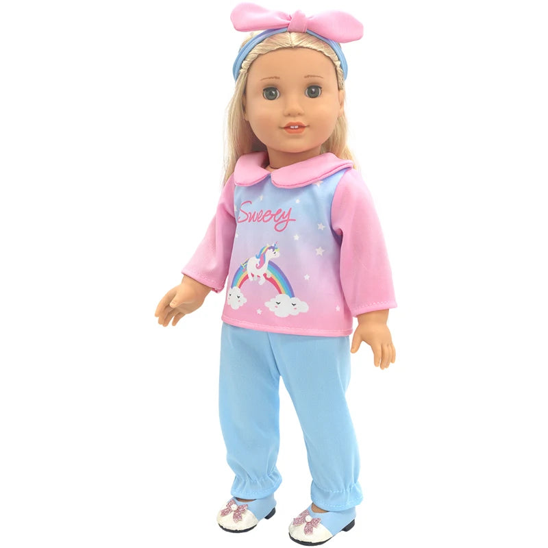 43cm Baby Doll Clothes 18 Inch American OG Girl Outfit Toys Wear d
