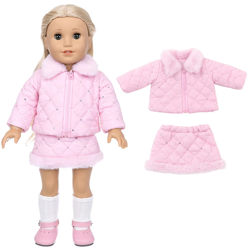 18 Inch Girl Coat Dress Baby Doll Gift Toys Clothes
