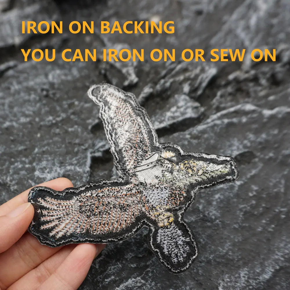 An eagle Embroidered Patch Iron-On Sewing Clothes Patches Applique