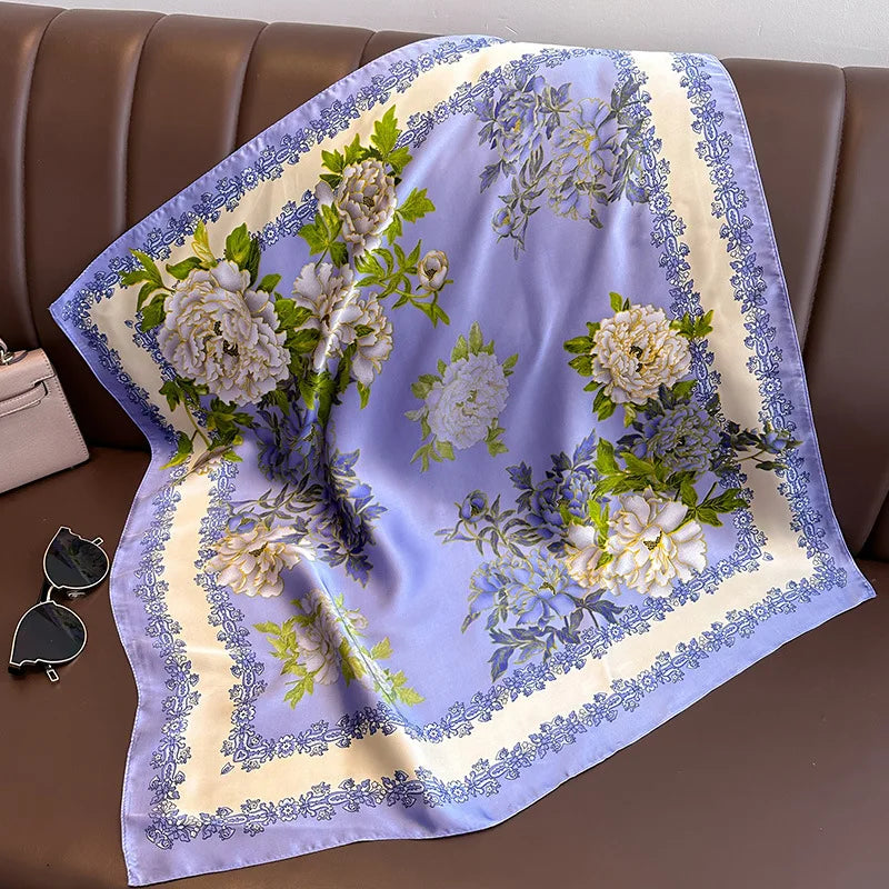 70cm Women Fashion Silk Satin Design Scarf Bandana Shawl Wrap Scarves