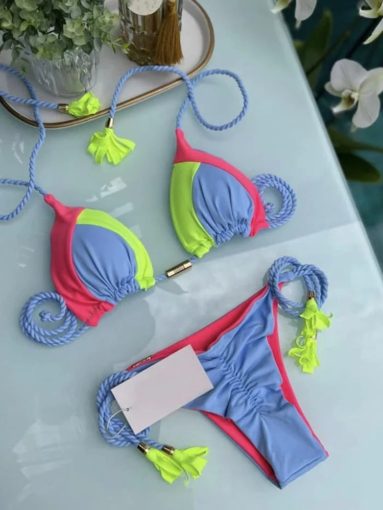 Two Pieces Bikinis Swimsuit Push Up Brazilian Beachwear Bathing Suit