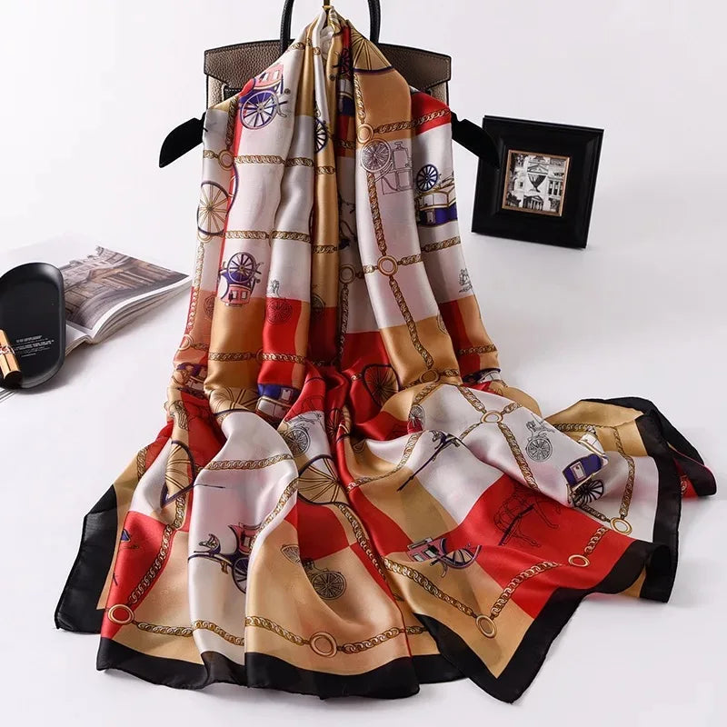 180X90cm Women Four Seasons Bandanna Designs Square Wrap Shawl Scarf Scarves kgL5