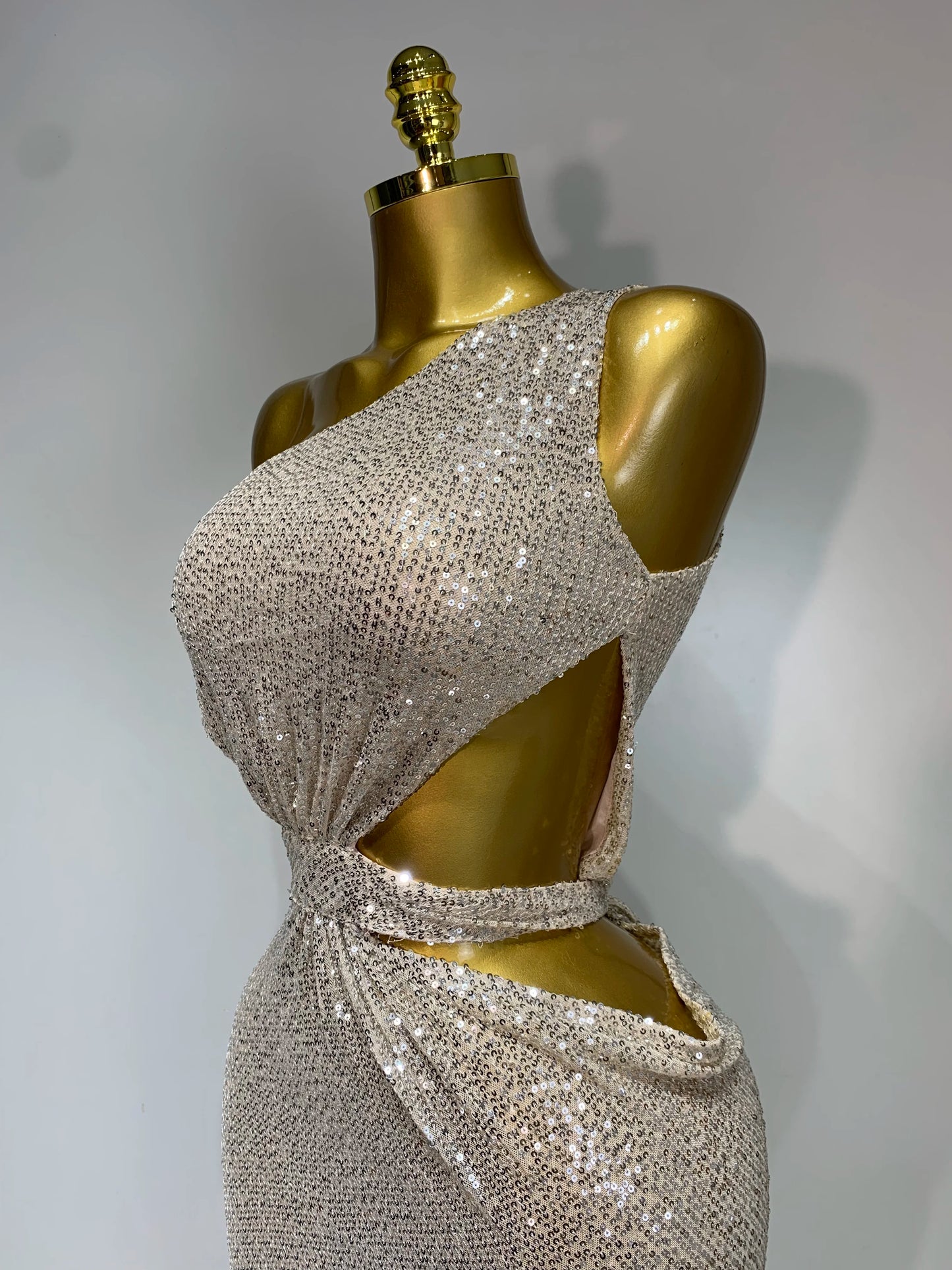Sexy One Shoulder Long Designer Split Evening Party Birthday Dress