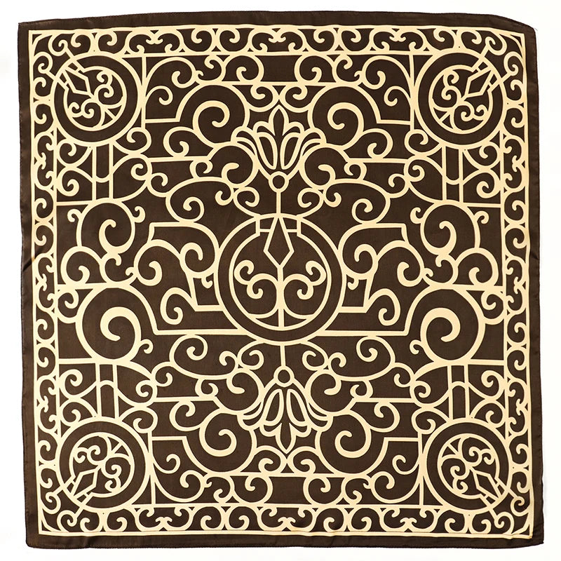 Women Fashion Square Small Silk Satin Scarf Design Printed Bandana Scarves