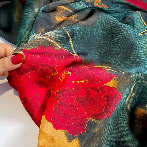 180X90cm Women Warm Design Satin Silk Finish Four Seasons Scarves Scarf