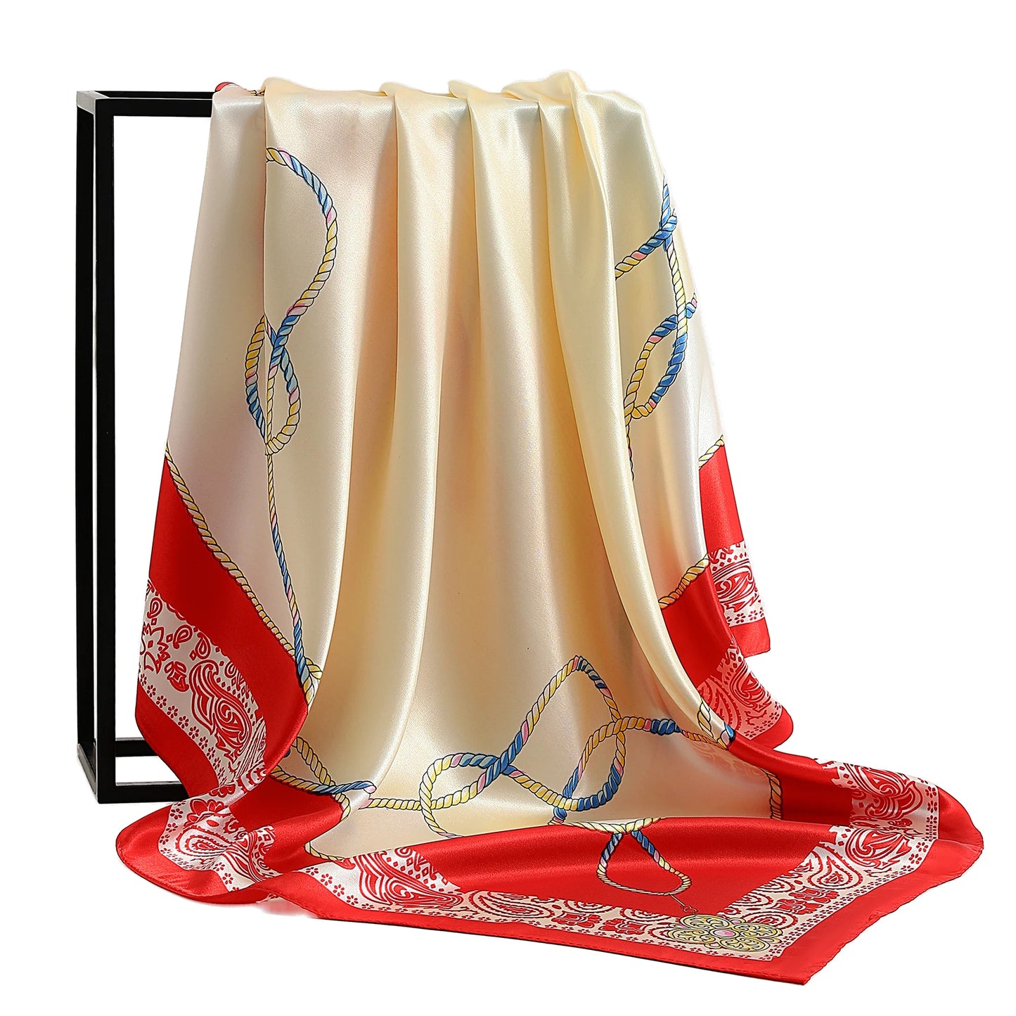 90*90cm Vintage Flowers Women Four Seasons Bandanna Designs Square Wrap Shawl Scarf Scarves fk3