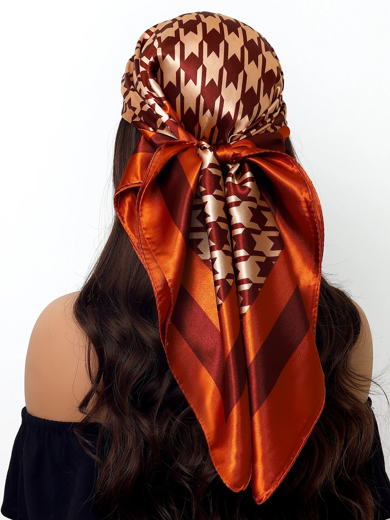90cm Women Four Seasons Square Silk Satin Bandana Wrap Shawl Scarves Scarfs Sqk2