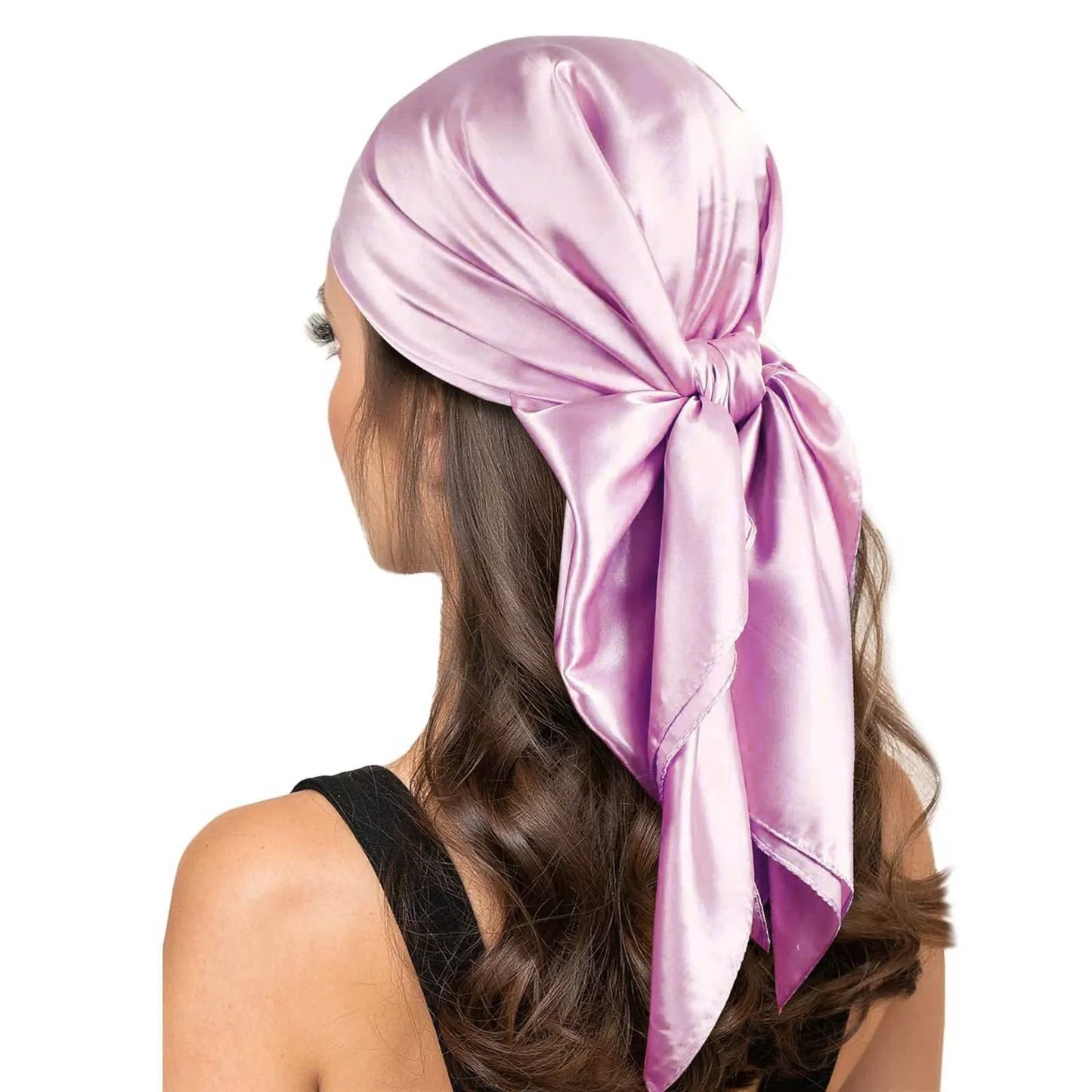 90*90cm Women Satin Silk Scarf Top Headwraps Bandana Wrap Shawl Scraves