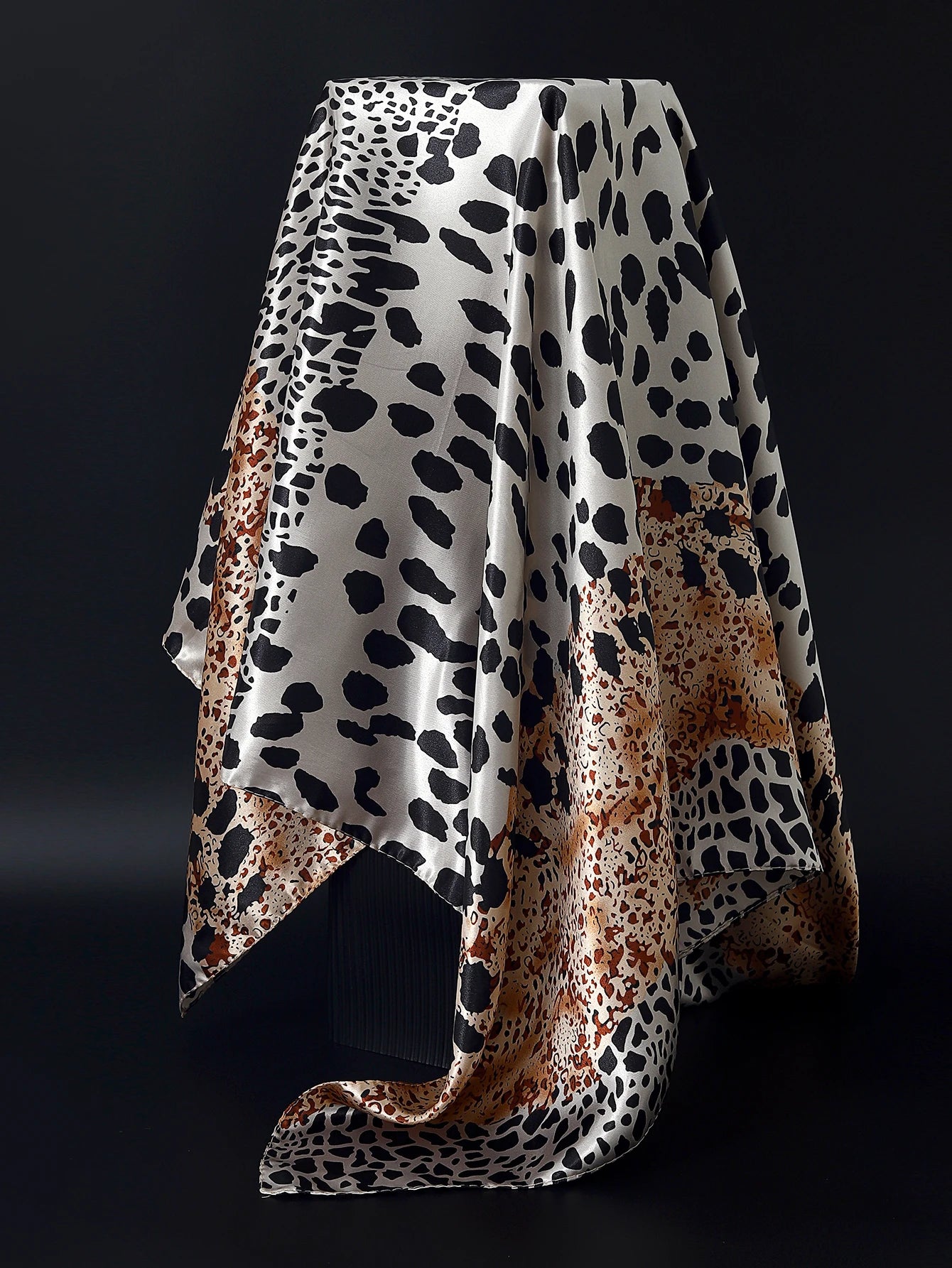 90cm Women Four Seasons Square Silk Satin Bandana Wrap Shawl Scarves Scarfs Sqk2