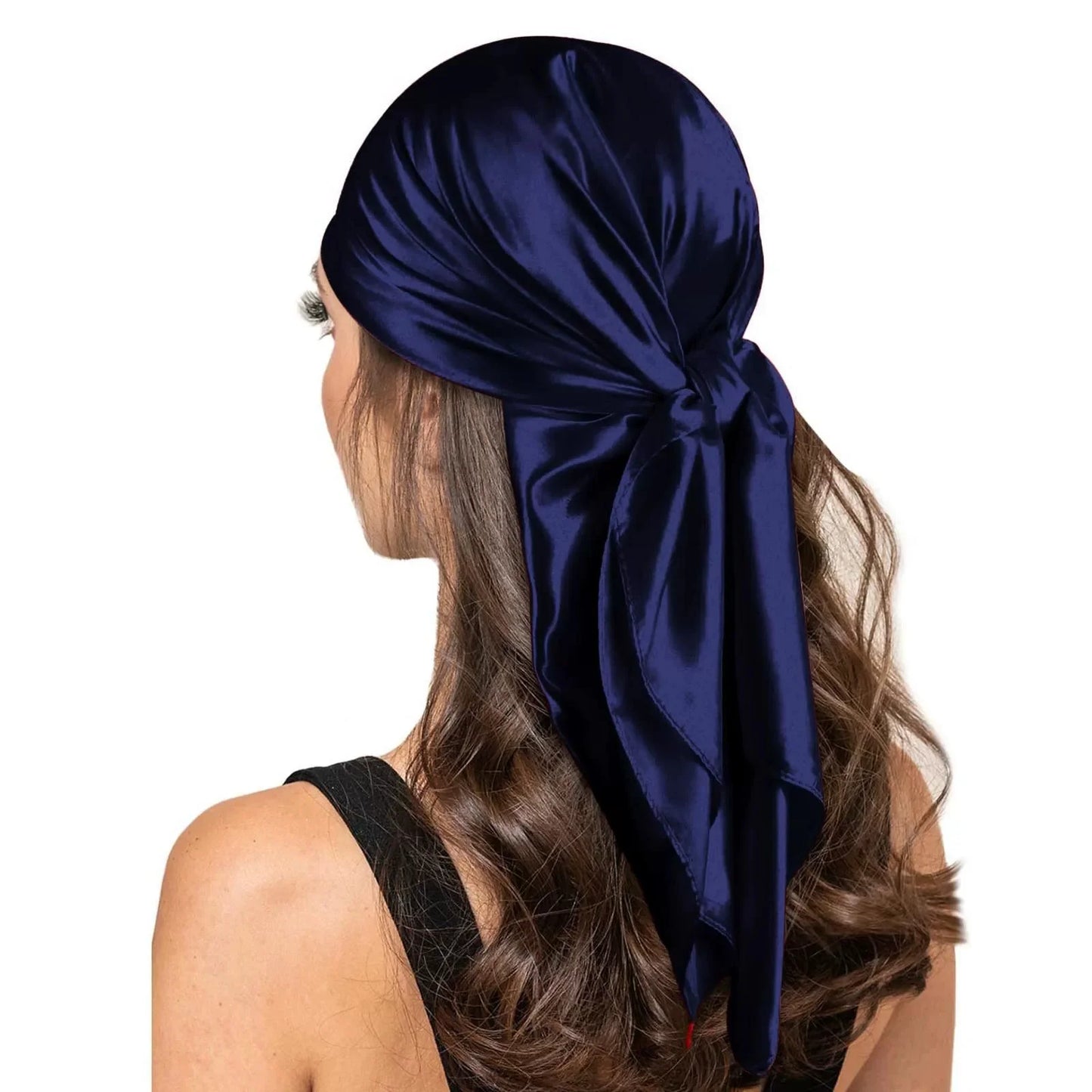 90*90cm Women Satin Silk Scarf Top Headwraps Bandana Wrap Shawl Scraves