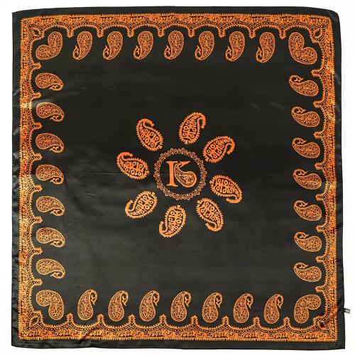 90cm Women Vintage Paisley Square Silk Shawls Printed Wraps Bandana Scarves