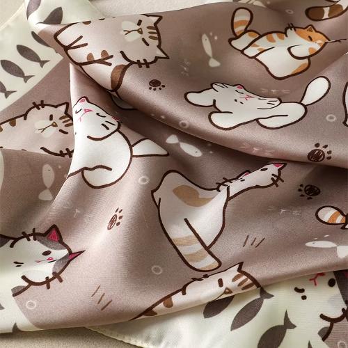 Women Fashion Square Small Silk Satin Scarf Design Printed Bandana Scarves